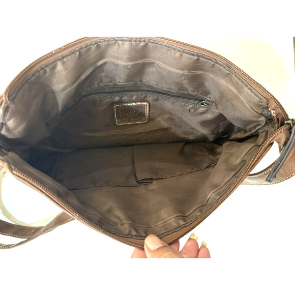 b.o.c Born Concept Crossbody Bag Womens Brown Woven Faux Leather Cottagecore Y2K - Picture 7 of 9